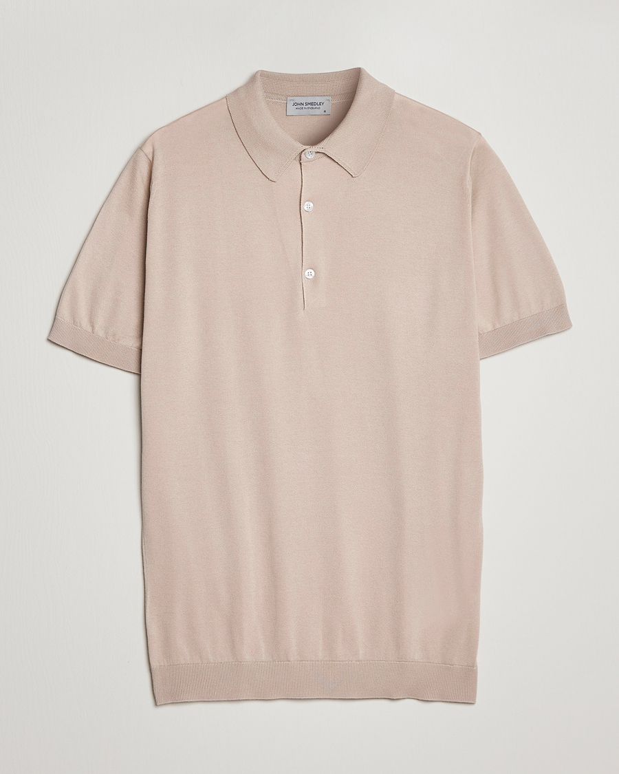 Herre | Polotrøjer | John Smedley | Adrian Slim Fit Sea Island Polo Almond