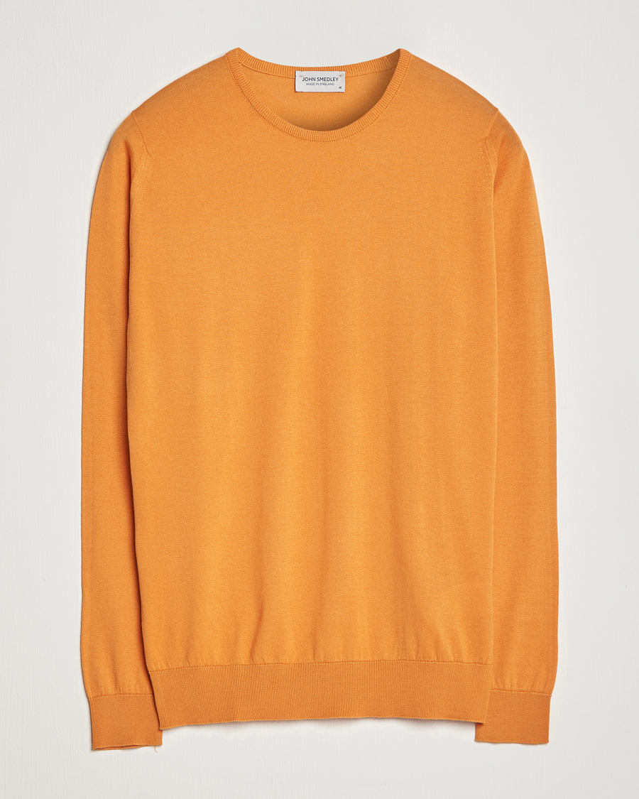 Herre | Trøjer | John Smedley | Hatfield Sea Island Crew Neck Mandarin Orange