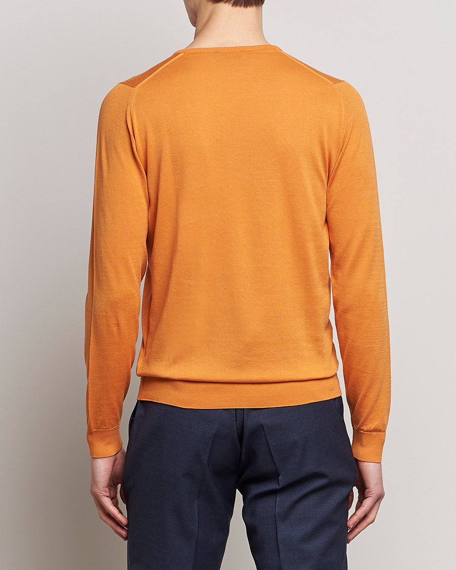 Herre | Trøjer | John Smedley | Hatfield Sea Island Crew Neck Mandarin Orange