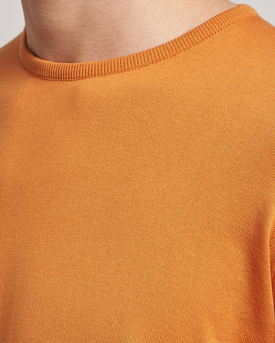 Herre | Trøjer | John Smedley | Hatfield Sea Island Crew Neck Mandarin Orange
