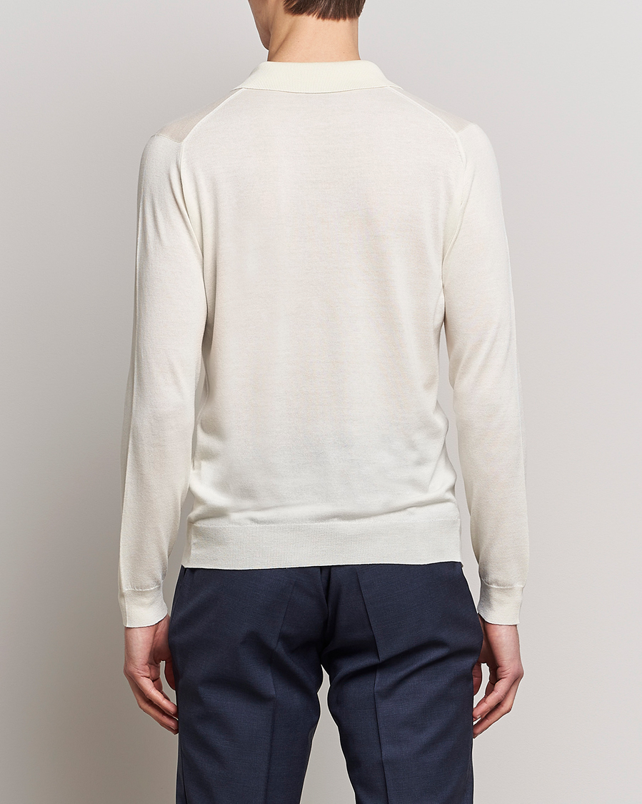 Herre | Trøjer | John Smedley | Belper Wool/Cotton Polo Pullover Latte