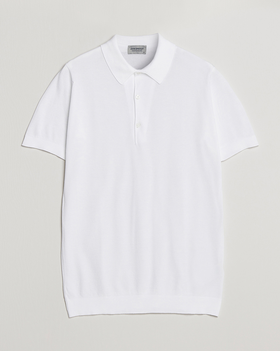 Herre | Polotrøjer | John Smedley | Roth Structured Pique White