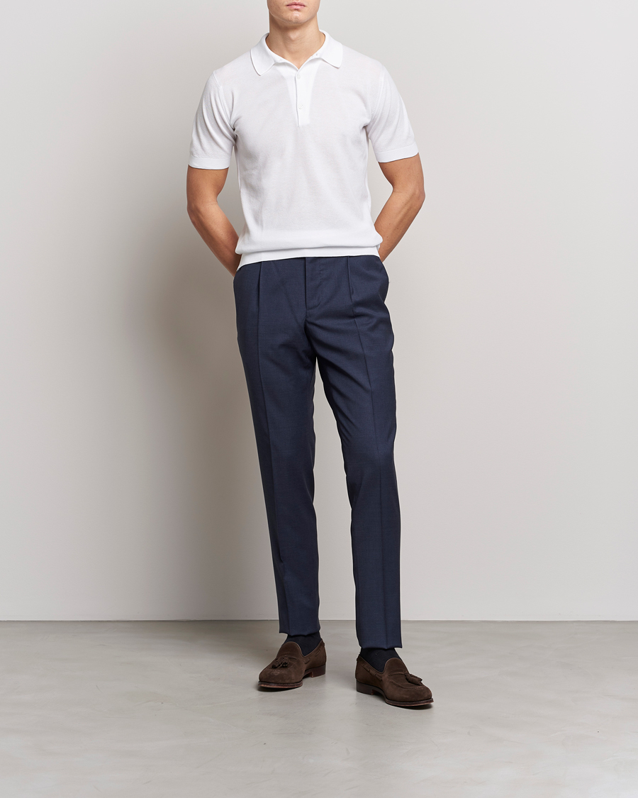 Herre | Polotrøjer | John Smedley | Roth Structured Pique White