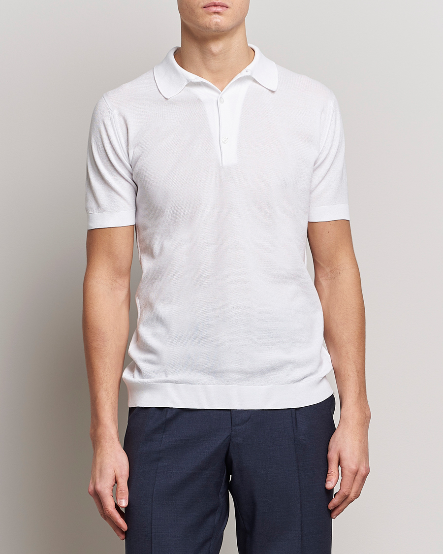 Herre | Polotrøjer | John Smedley | Roth Structured Pique White
