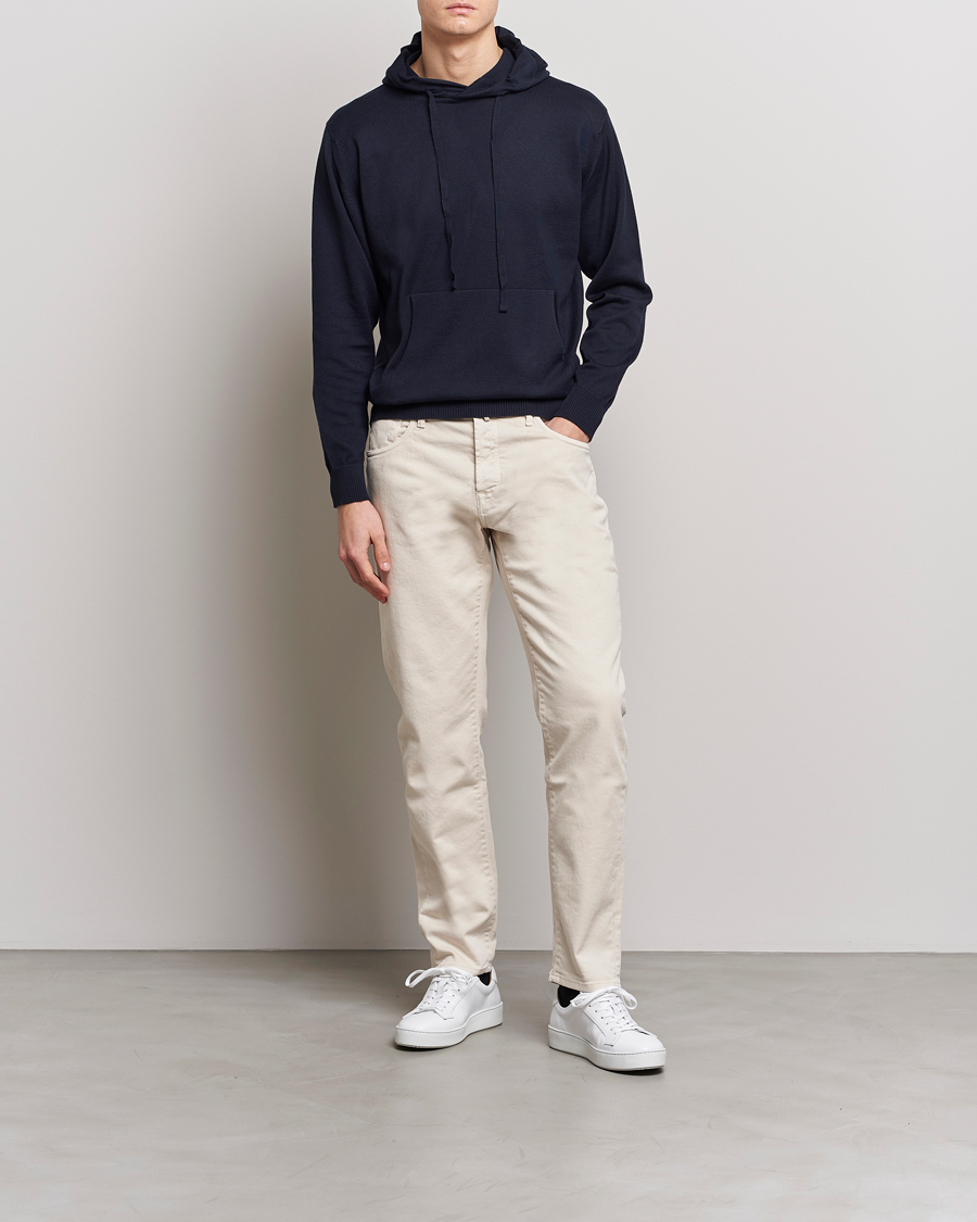 Herre | Trøjer | John Smedley | Sundown Sea Island Hoodie Navy