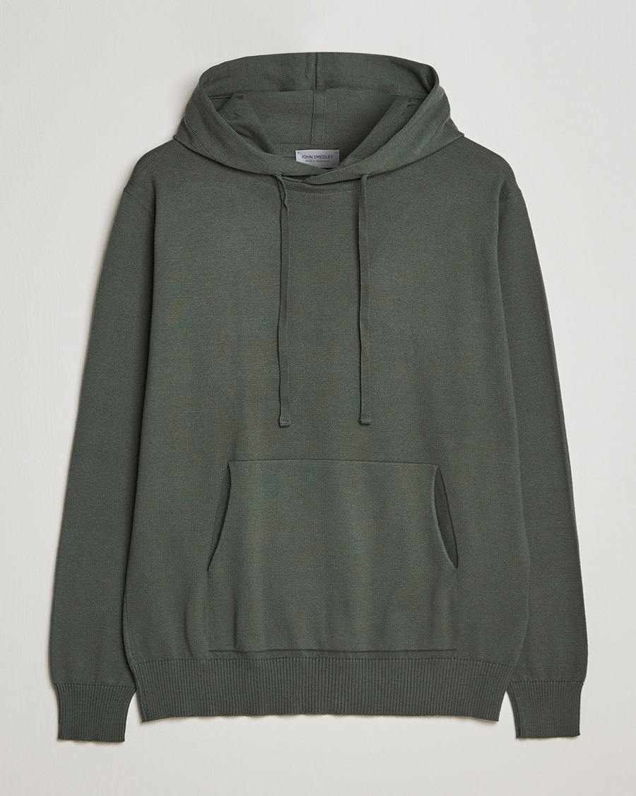 Herre | Trøjer | John Smedley | Sundown Sea Island Hoodie Palm Green
