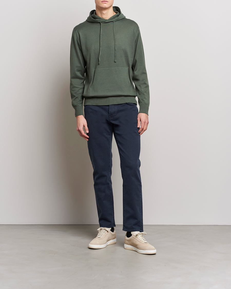 Herre | Trøjer | John Smedley | Sundown Sea Island Hoodie Palm Green