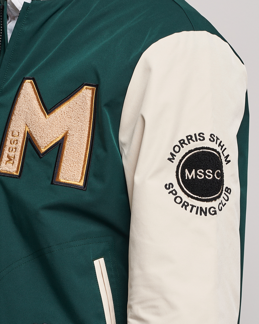 Morris Ramsey Nylon Baseball Jacket Green/White CareOfCarl.dk