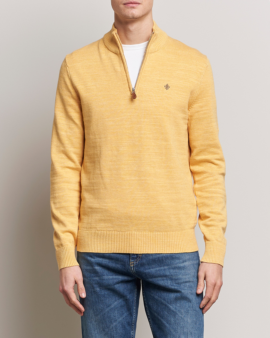 Herre | Trøjer | Morris | Randall Cotton Half Zip Yellow