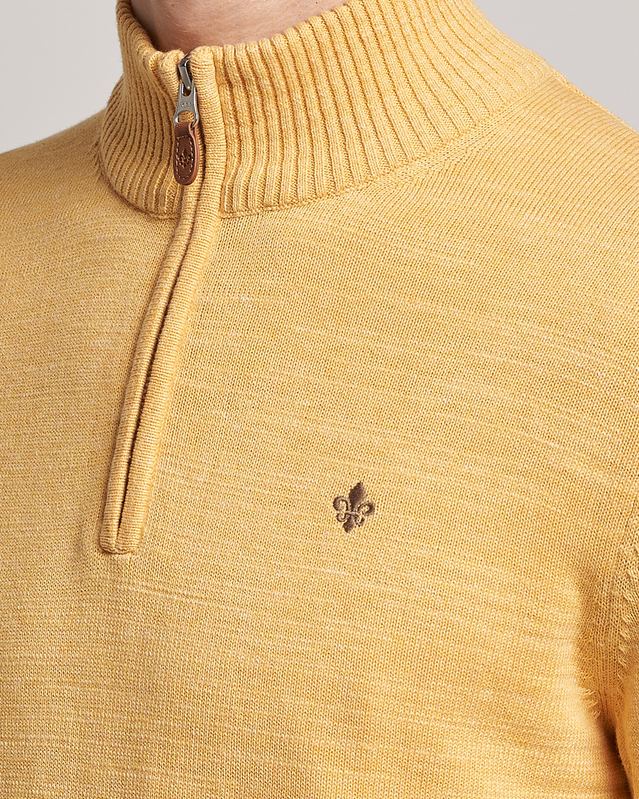 Herre | Trøjer | Morris | Randall Cotton Half Zip Yellow
