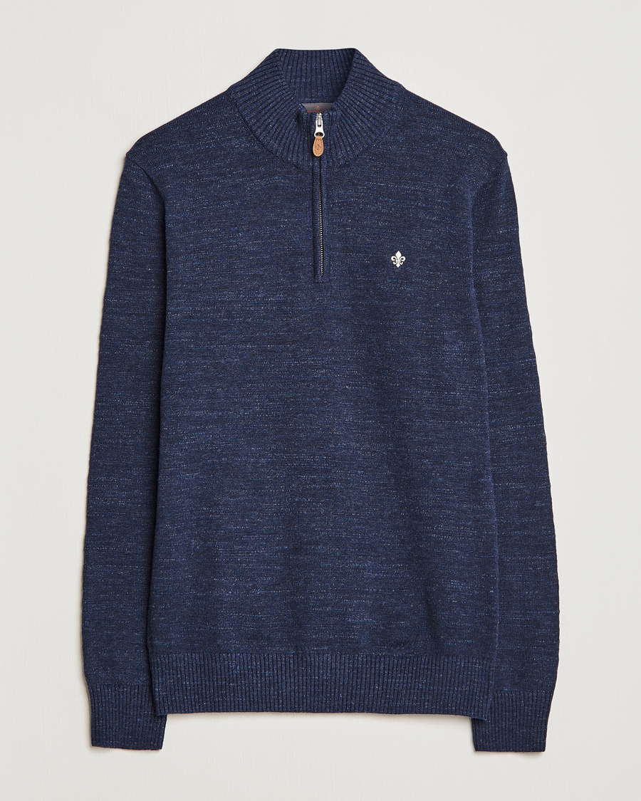 Herre | Trøjer | Morris | Randall Cotton Half Zip Navy
