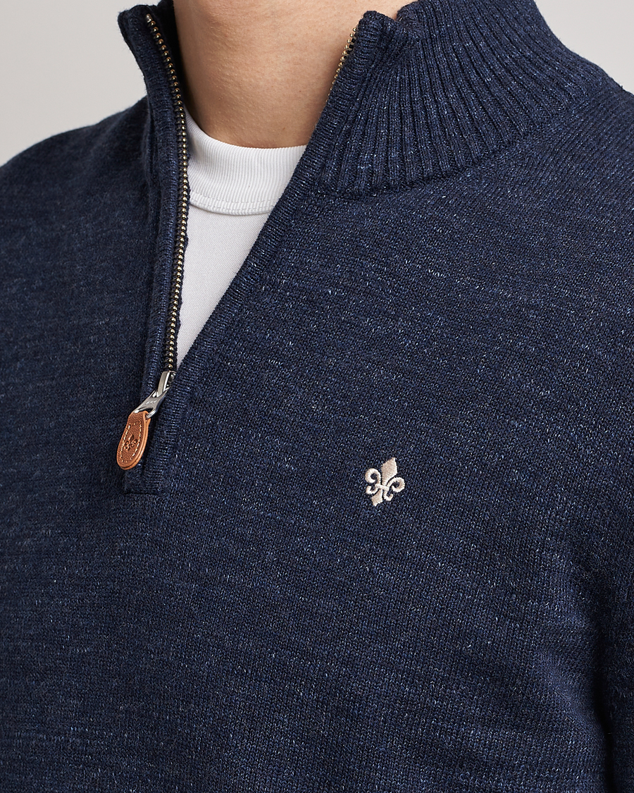 Herre | Trøjer | Morris | Randall Cotton Half Zip Navy