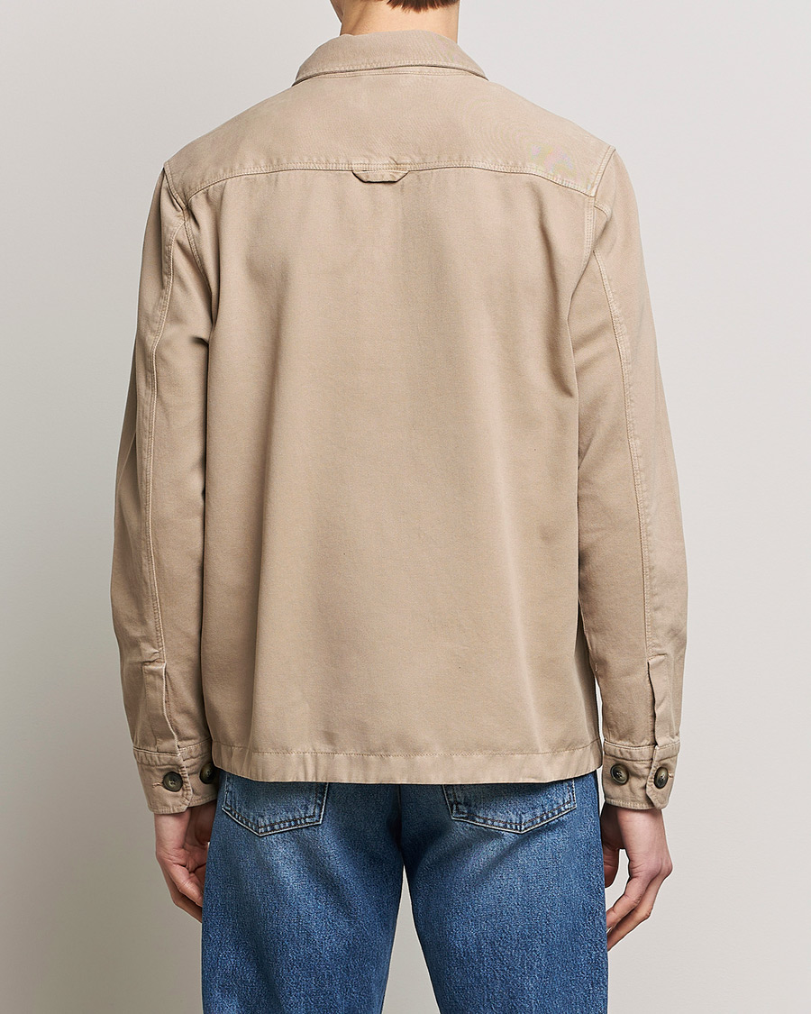 Herre | Skjorter | Morris | Brayden Zip Overshirt Khaki