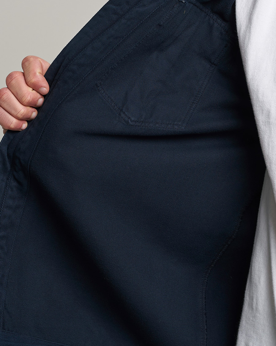 Herre | Skjorter | Morris | Brayden Zip Overshirt Old Blue