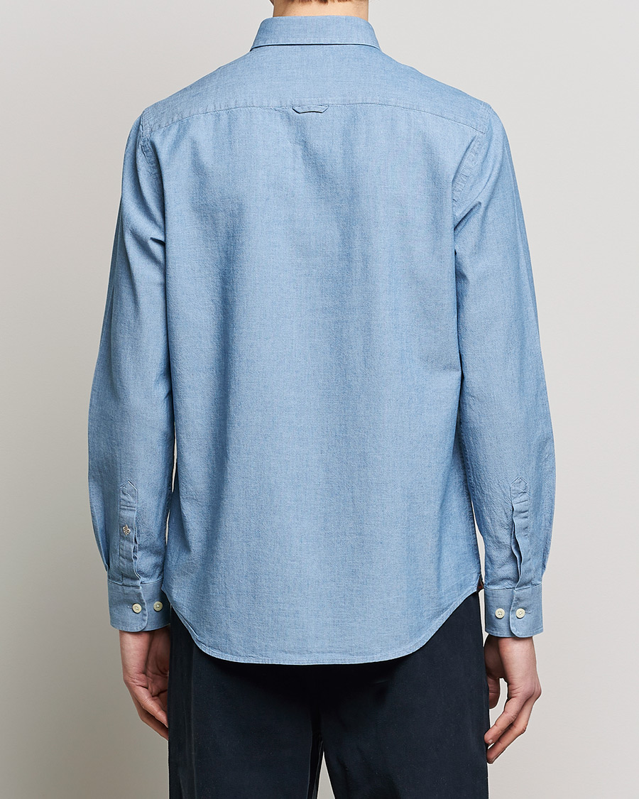 Herre | Skjorter | Morris | John Chambray Button Down Shirt Light Blue