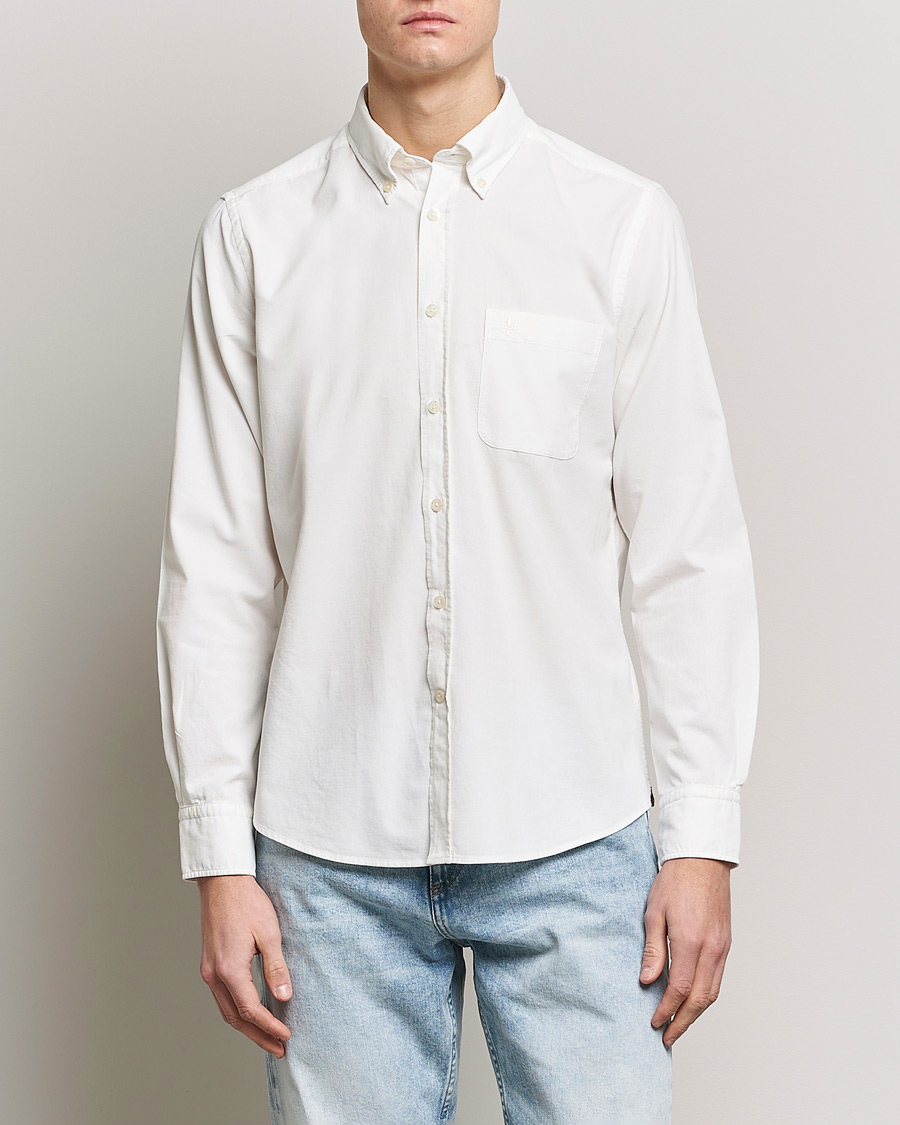 Herre | Skjorter | Morris | Summer Corduroy Shirt Off White