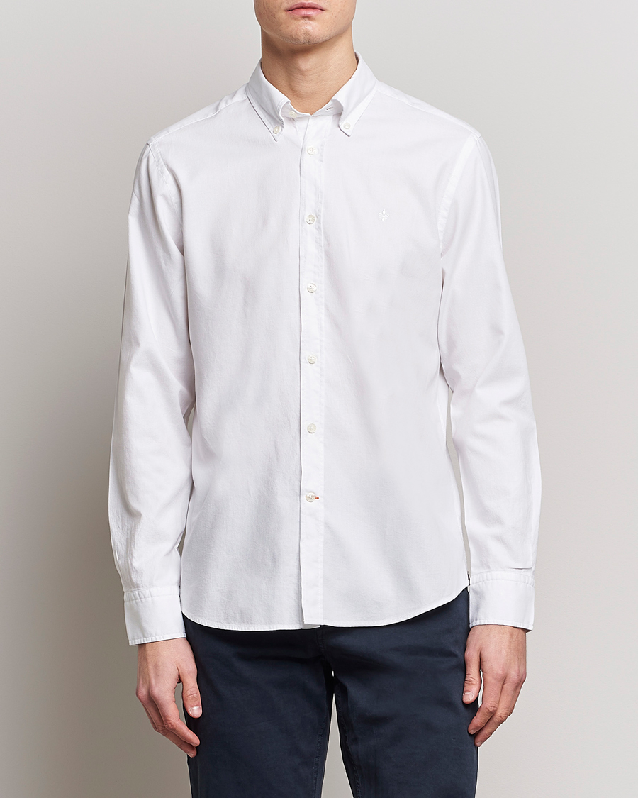 Herre | Casualskjorter | Morris | Structured Washed Button Down Shirt White