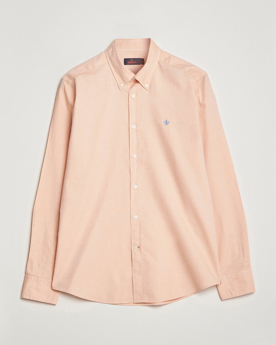 Herre | Skjorter | Morris | Structured Washed Button Down Shirt Orange