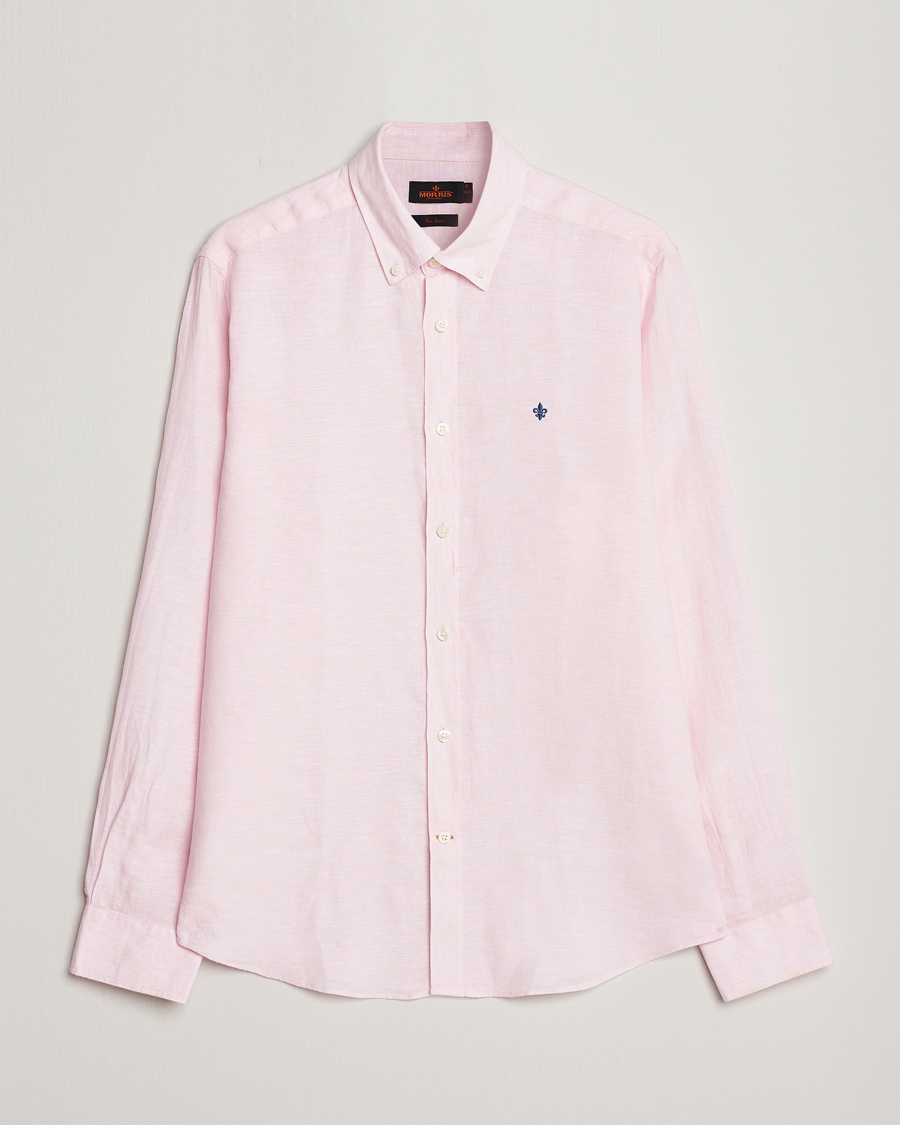 Herre | Skjorter | Morris | Douglas Linen Button Down Shirt Pink