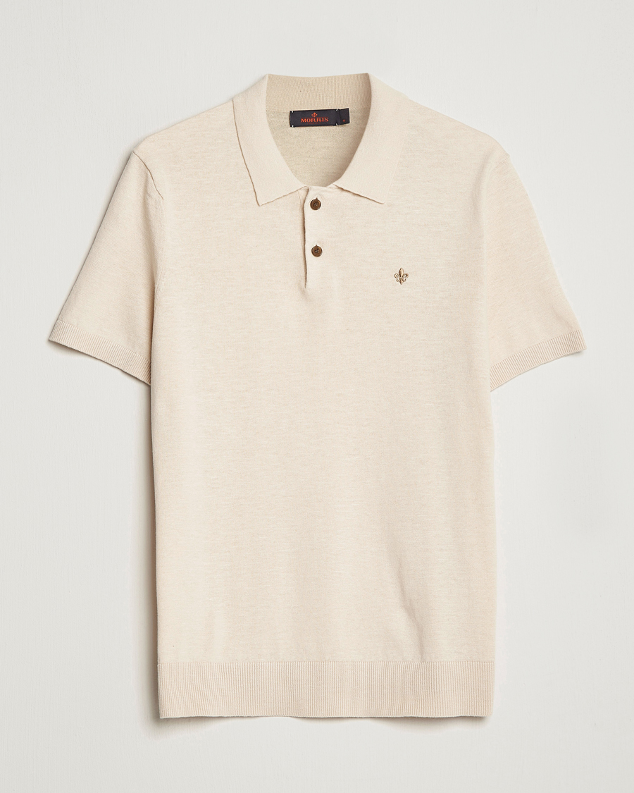 Herre | Polotrøjer | Morris | Harold Cotton/Linen Summer Polo Off White