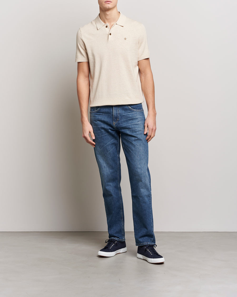Herre | Polotrøjer | Morris | Harold Cotton/Linen Summer Polo Off White