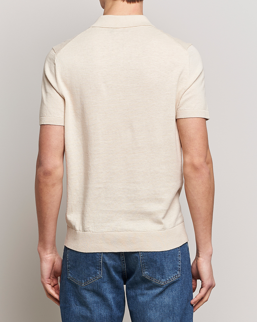 Herre | Polotrøjer | Morris | Harold Cotton/Linen Summer Polo Off White