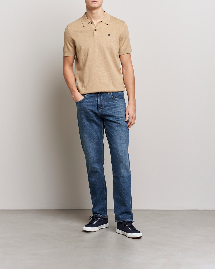 Herre | Polotrøjer | Morris | Harold Cotton/Linen Summer Polo Camel