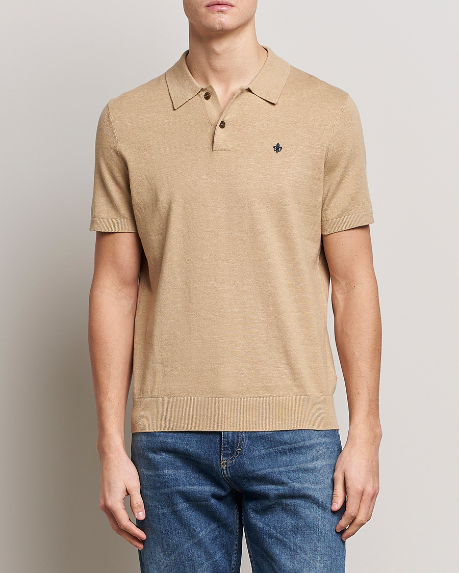 Herre | Polotrøjer | Morris | Harold Cotton/Linen Summer Polo Camel