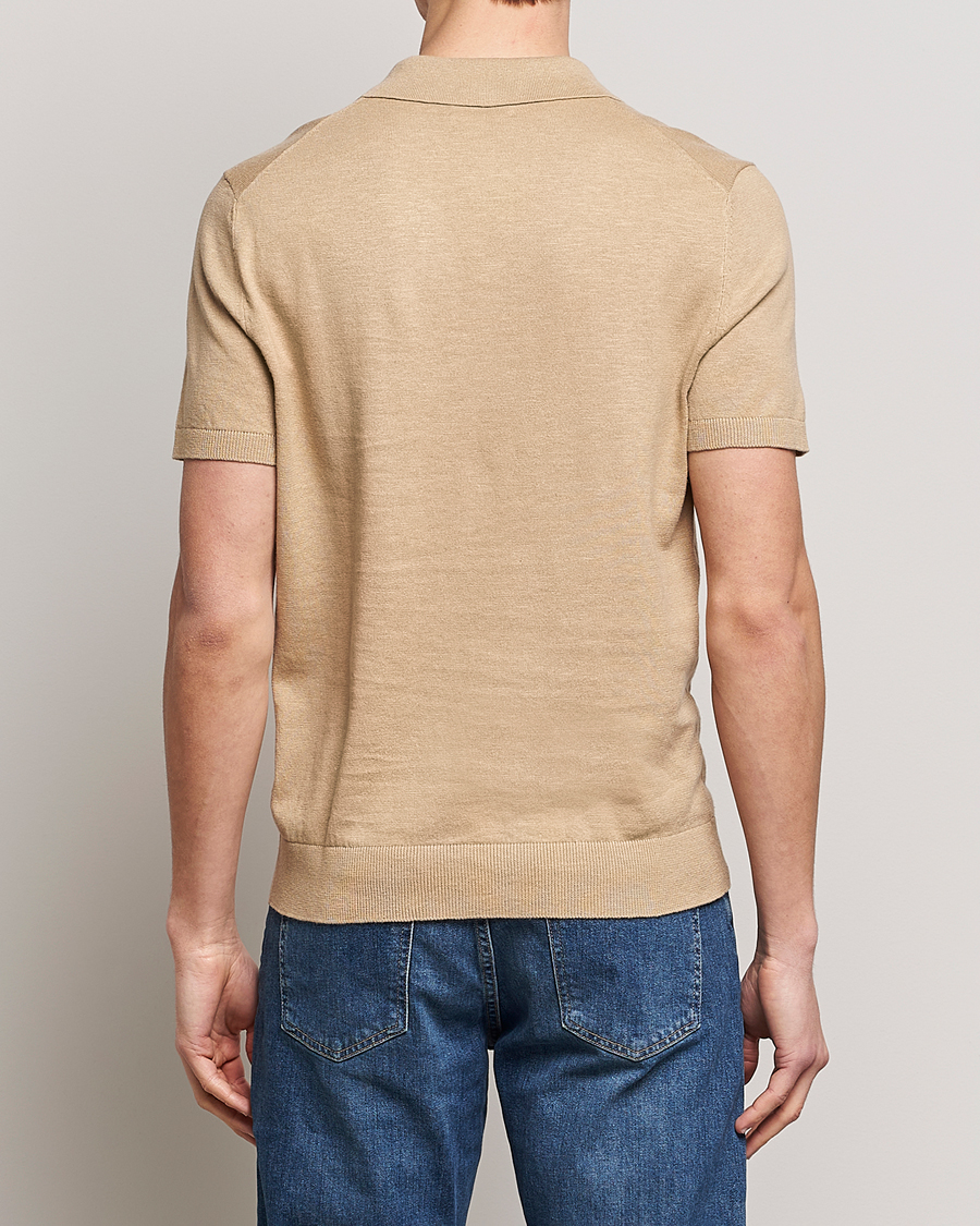 Herre | Polotrøjer | Morris | Harold Cotton/Linen Summer Polo Camel