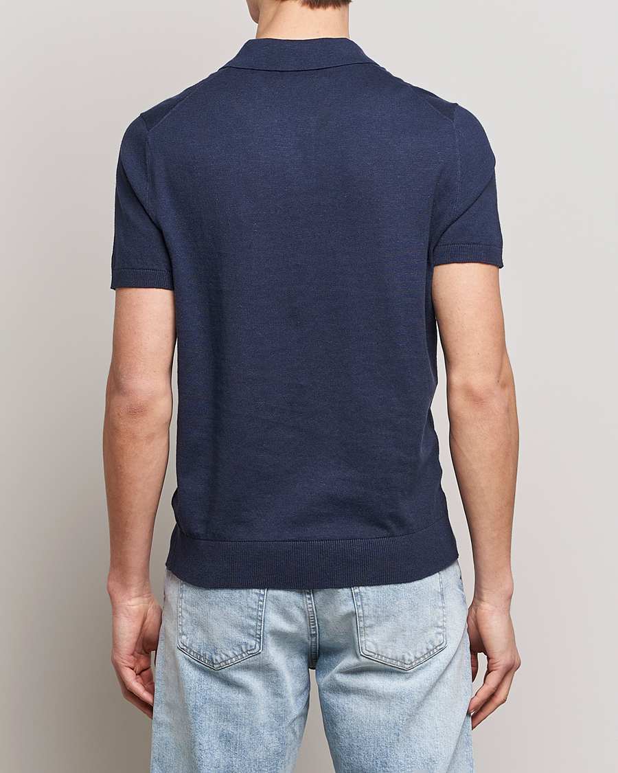 Herre | Polotrøjer | Morris | Harold Cotton/Linen Summer Polo Navy