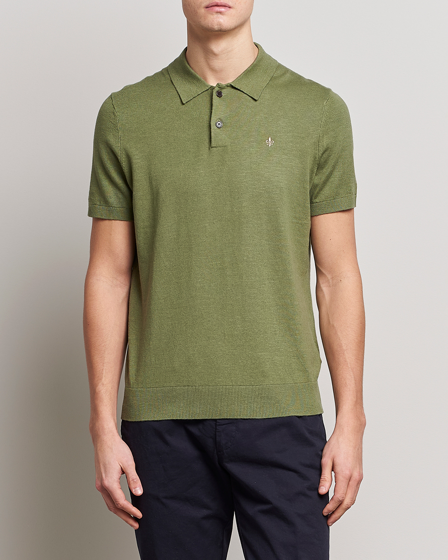 Herre | Polotrøjer | Morris | Harold Cotton/Linen Summer Polo Sage Green