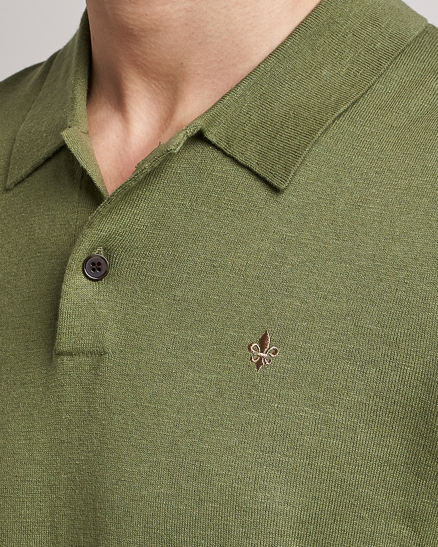 Herre | Polotrøjer | Morris | Harold Cotton/Linen Summer Polo Sage Green