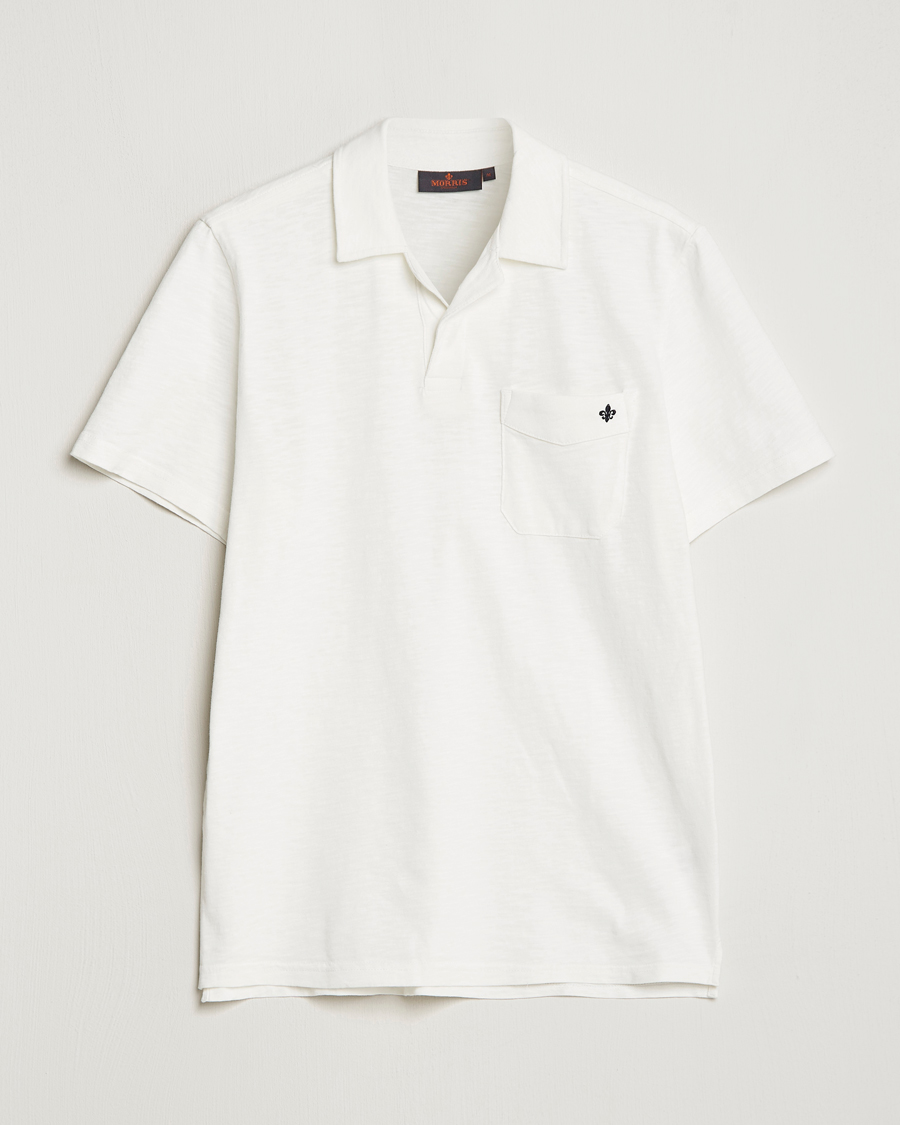 Herre | Polotrøjer | Morris | Clopton Cotton Blend Polo Off White