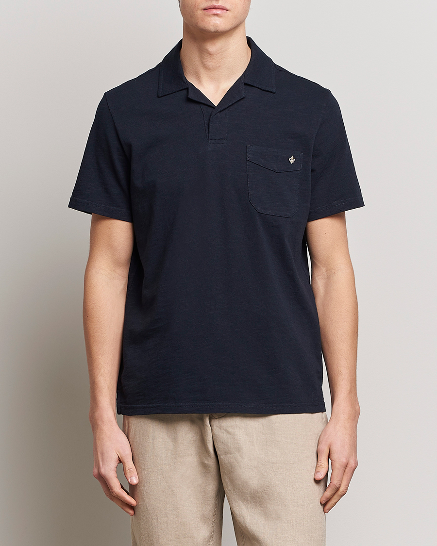 Herre | Polotrøjer | Morris | Clopton Cotton Blend Polo Old Blue