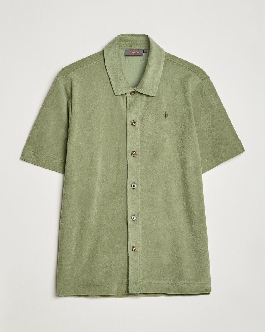 Herre | Skjorter | Morris | Hunter Terry Short Sleeve Shirt Sage Green