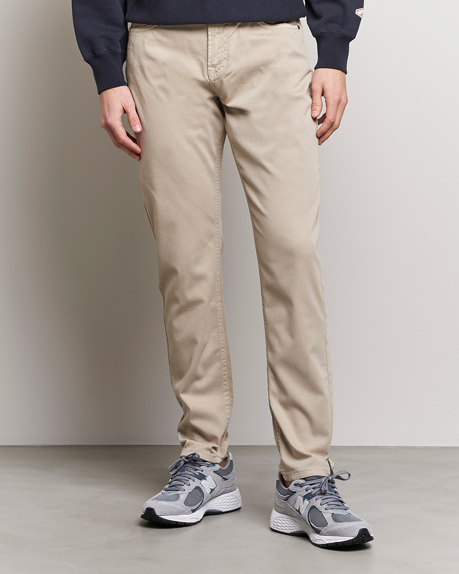 Herre | 5-pocket bukser | Morris | James Structured 5-Pocket Trousers Khaki