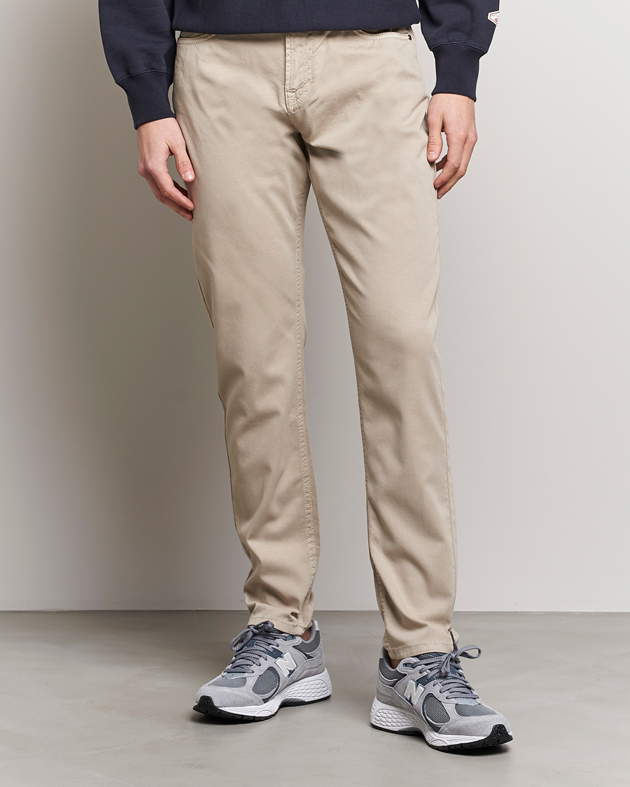 Herre | Bukser | Morris | James Structured 5-Pocket Trousers Khaki