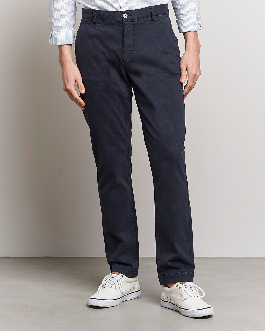 Herre | Bukser | Morris | Jeffrey Brushed Stretch Chino Navy