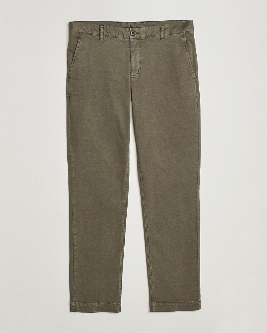 Herre | Bukser | Morris | Jeffrey Brushed Chinos Olive