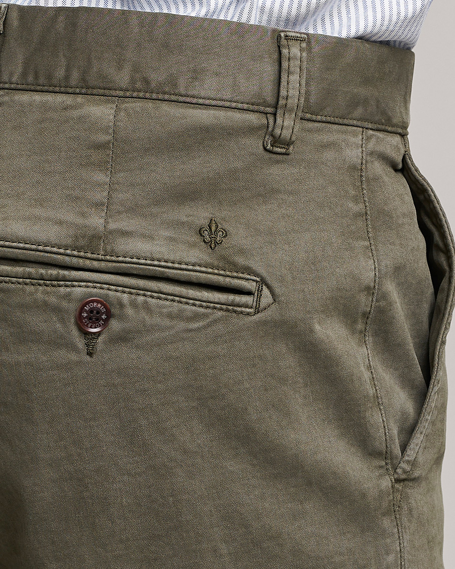 Herre | Bukser | Morris | Jeffrey Brushed Chinos Olive