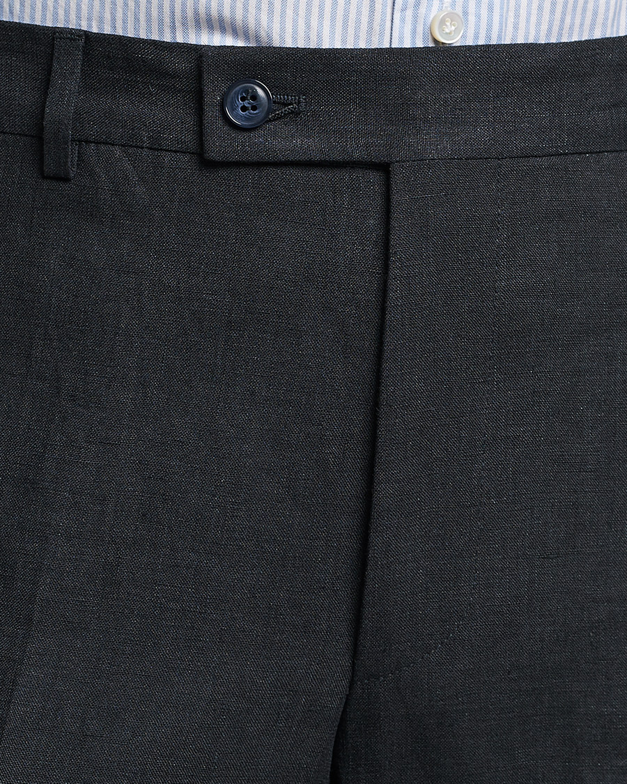 Herre | Bukser | Morris | Bobby Linen Suit Trousers Navy