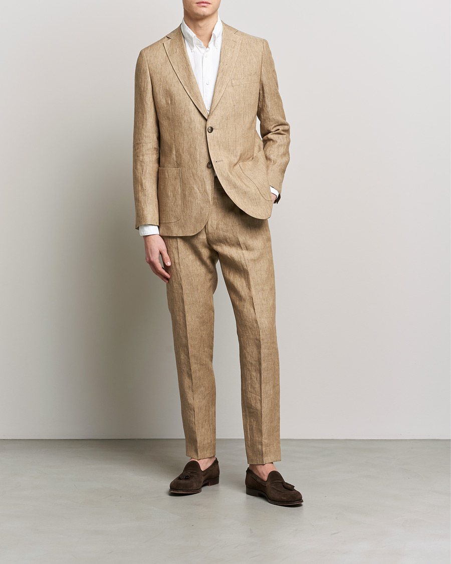 Herre | Blazere & jakker | Morris | Archie Linen Suit Blazer Khaki