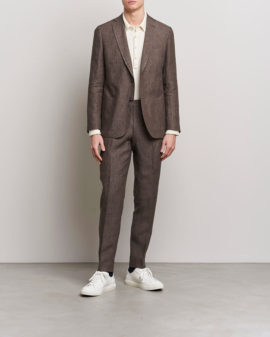 Herre | Blazere & jakker | Morris | Archie Linen Suit Blazer Brown