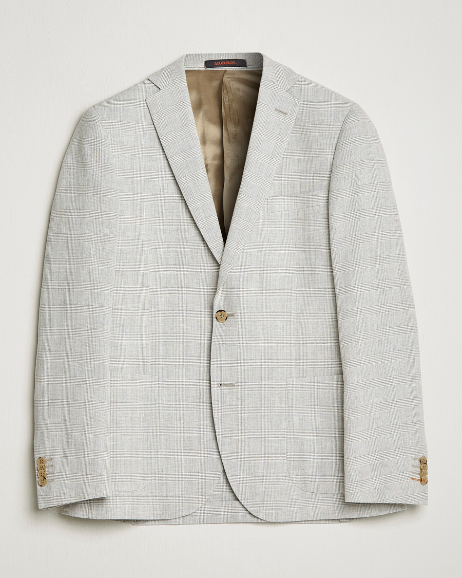 Herre | Blazere & jakker | Morris | Archie Glencheck Cotton Blazer Khaki