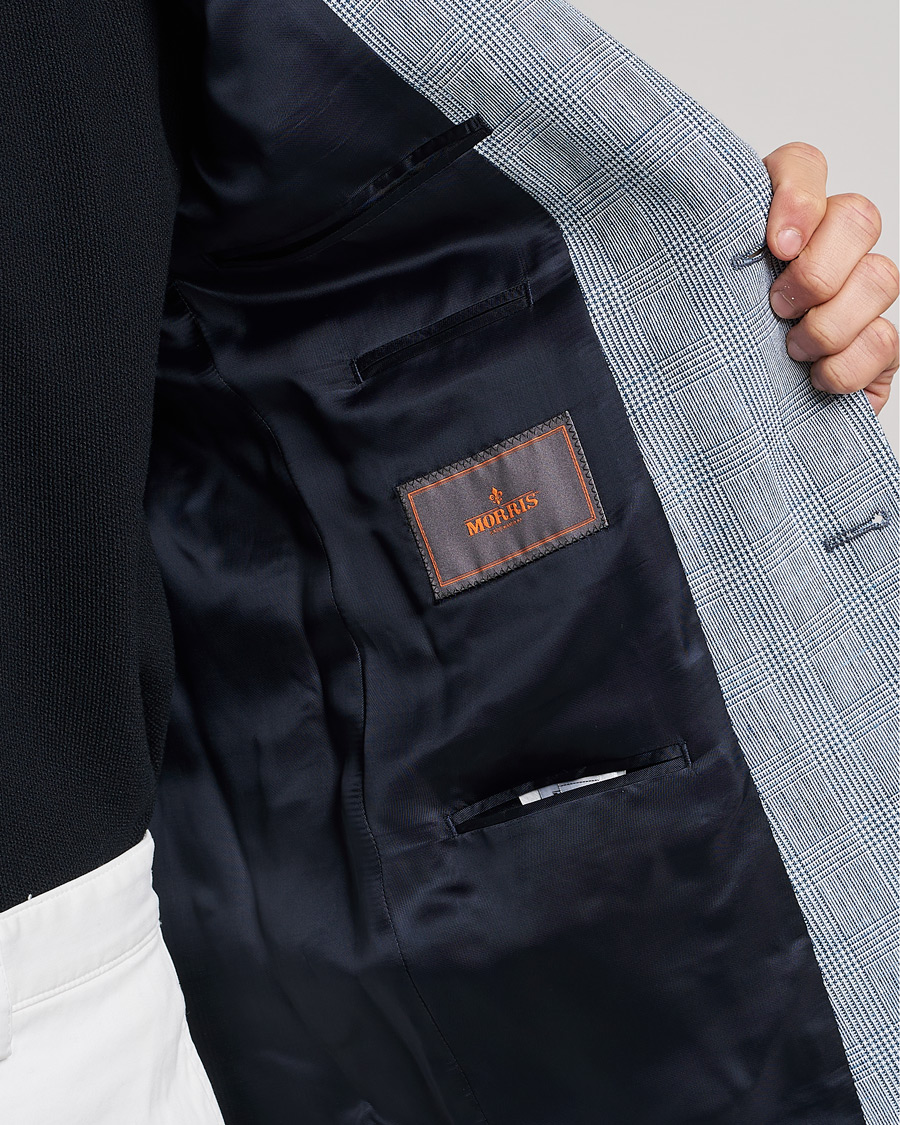 Herre | Blazere & jakker | Morris | Archie Glencheck Cotton Blazer Blue