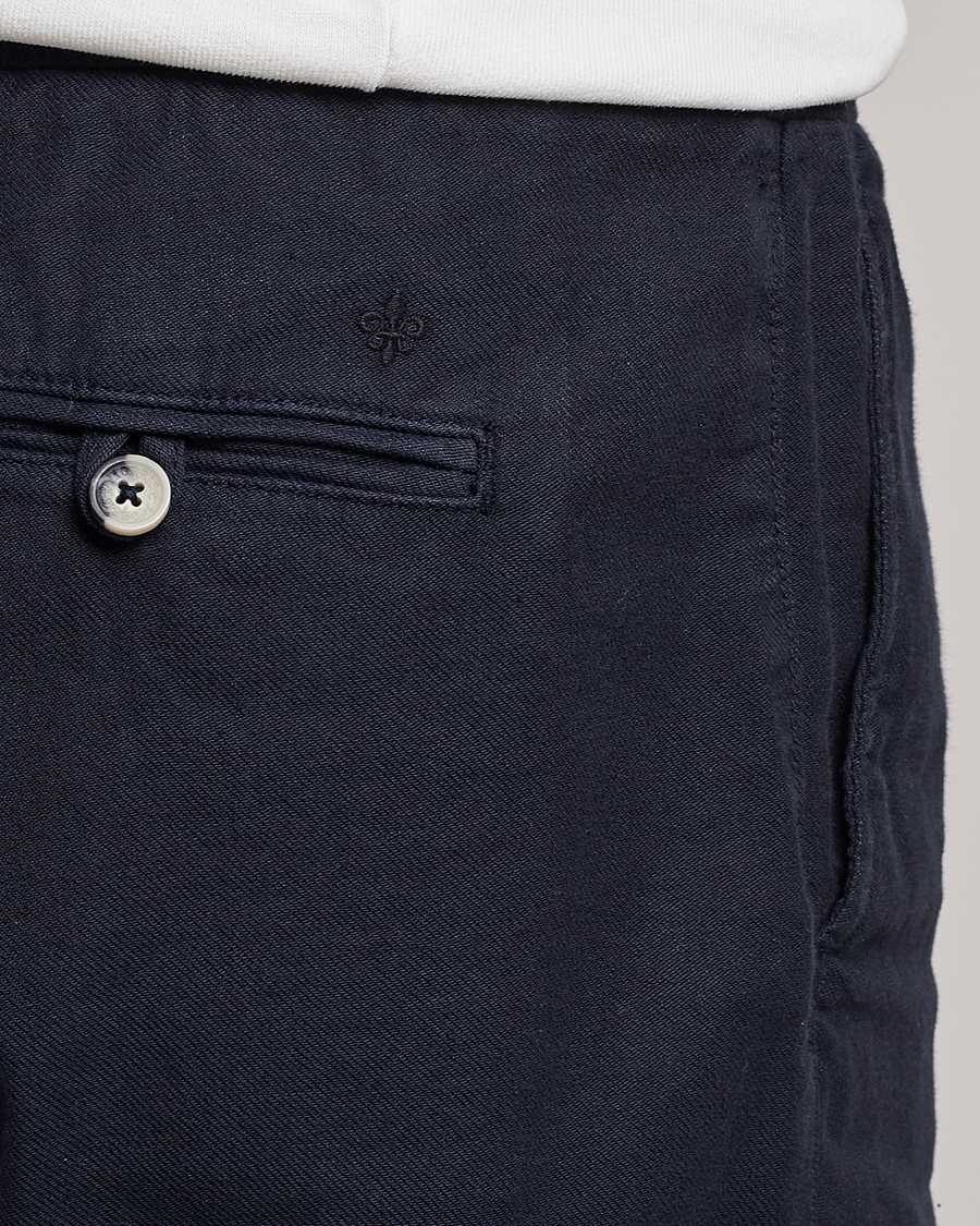 Herre | Shorts | Morris | Fenix Linen Drawstring Shorts Navy
