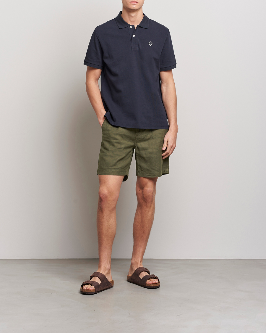 Herre | Shorts | Morris | Fenix Linen Drawstring Shorts Olive