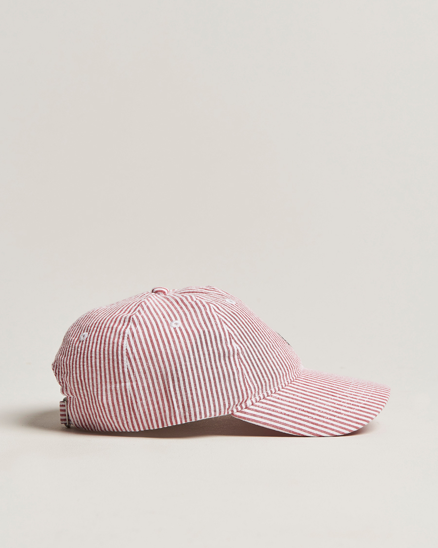 Herre | Morris Chapman StripedCotton Cap Red/White | Morris | Chapman StripedCotton Cap Red/White
