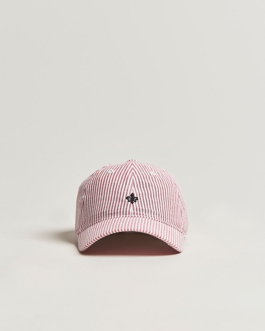 Herre | Morris Chapman StripedCotton Cap Red/White | Morris | Chapman StripedCotton Cap Red/White