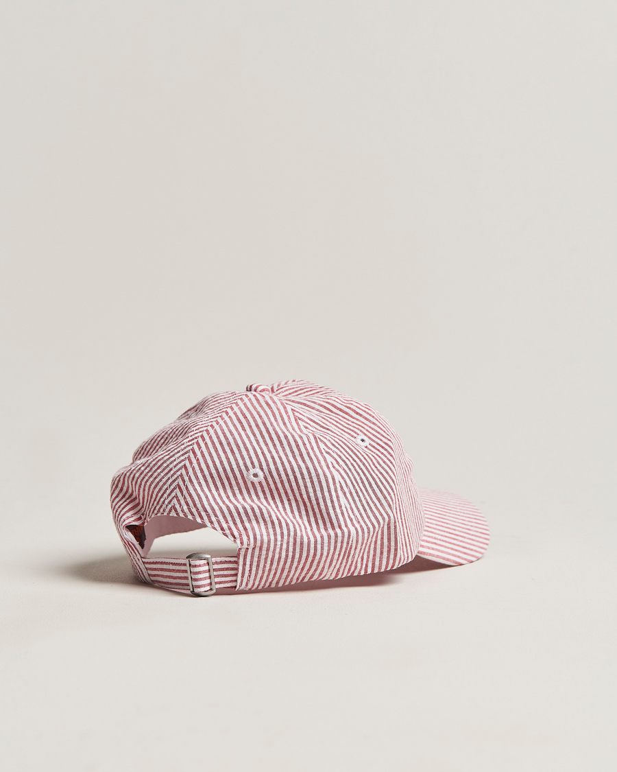 Herre | Morris Chapman StripedCotton Cap Red/White | Morris | Chapman StripedCotton Cap Red/White